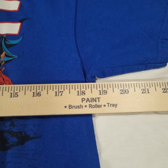 DC Super Heros Short Sleeve Graphic Crew Neck T Shirt Mens Size Medium M Blue - Picture 8 of 9